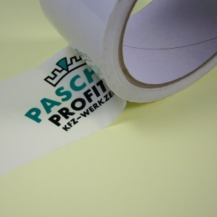 Packband bedruckt mit Logo und Werbung