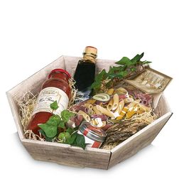 Präsentkorb - 6 eckig mittel Präsentkorb - 6 eckig mittel