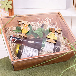 Präsentkorb 4-eckig Timber S Präsentkorb 4-eckig Timber S