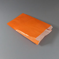 Faltenbeutel, Papier, Orange