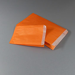 Faltenbeutel, Papier, Orange