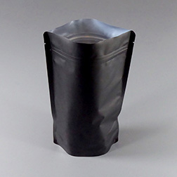 Standbodenbeutel matt-schwarz