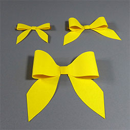 Papierschleifen gelb