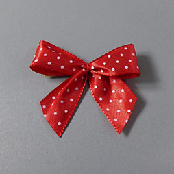 Dekoschleife Punkte Rot