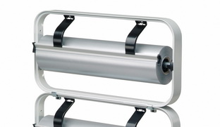 Aufsatz-Abroller (Papier/ Folie), verchromt, gezahnte Schiene