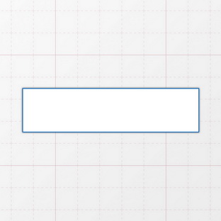 Rechteckform mit spitzen Ecken