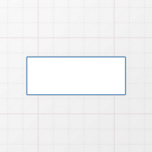 Rechteckform mit spitzen Ecken