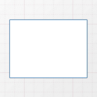 Rechteckform mit spitzen Ecken