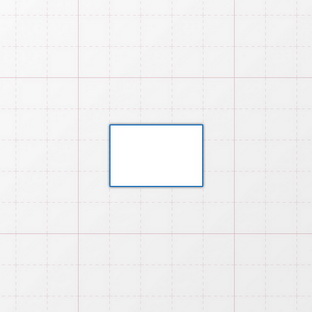 Rechteckform mit spitzen Ecken