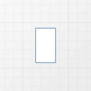 Rechteckform mit spitzen Ecken