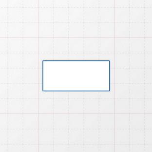 Rechteckform mit spitzen Ecken