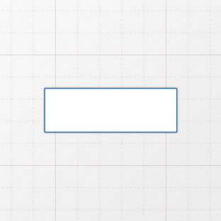 Rechteckform mit spitzen Ecken