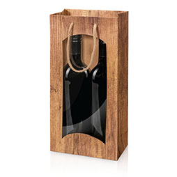 Flaschentragetasche 2er mit Fenster