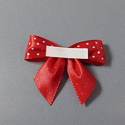 Dekoschleife Punkte Rot