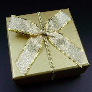 Elastikband gold mit Goldschleife