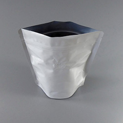 Standbodenbeutel weiss