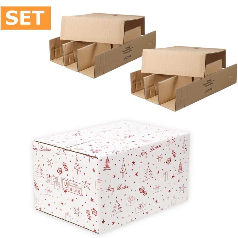Versandkarton Weihnachten, komplett, 6er, liegend PASCHEN