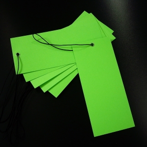Hängeetiketten farbig - Ausrüstung mit elastischem Band