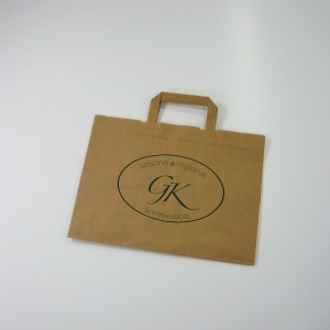 Papiertaschen mit Logo & Werbung bedrucken lassen - Taschen mit extra breitem Boden
