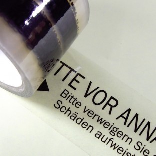 Selbstklebebänder bedruckt, Druck mit Logo