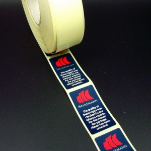 Qualitäts-Siegeletiketten mit Hinweis-Druck - Etiketten aus Sicherheitsfolie, bedruckt mit Logo und Firma