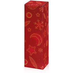 Faltschachtel 1er - Christmas Rot, stehend - für 1 Flasche MAGNUM bis ca. 390 mm