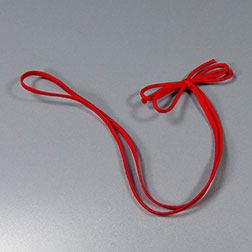Öko-Elastikschleifen - mit elastischem Umband, rot