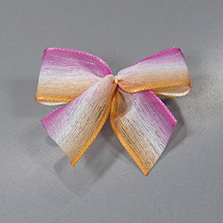 Geschenkschleife Pink-Magenta - Organza pink, weiss, orange