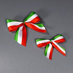 Dekoschleife Italien - Nationalband Grün-Weiss-Rot