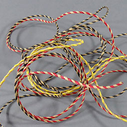 Papierkordeln, 2 mm - zweifarbig
