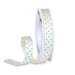 BABY DOTS hellblau - Ripsband mit Punkten