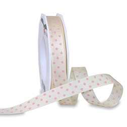 BABY DOTS rosa - Ripsband mit Punkten