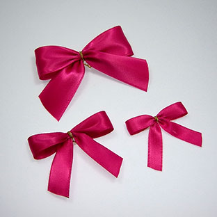 Dekoschleife Pink - Schleifen mit Clip oder Klebepunkt