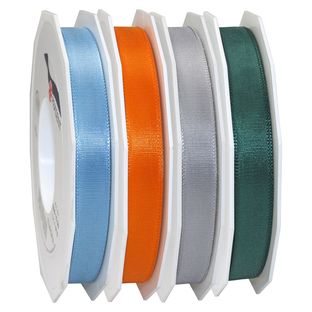 EUROPA 15 mm - Seidenband mit Webkante - viele Farben