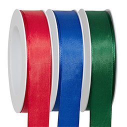 TAFTBAND mit Draht, 25 mm - Polyester mit Drahtkante