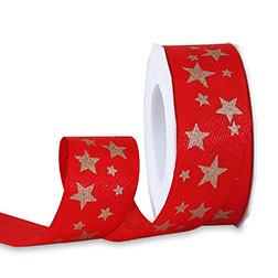 NEW LIFE STERNE 25 mm - bedrucktes Reyclingband mit Sternen