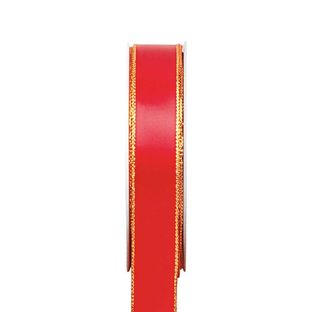 VEGAS 25 mm - Satinband mit Goldkante