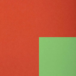 Bicolor, orange-lindgrün - Recyclingpapier weiß, FSC, umweltfreundlich