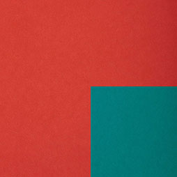 Bicolor, rot-türkis - Recyclingpapier weiß, FSC, umweltfreundlich