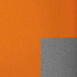 Bicolor orange, grau - Kraftpapier FSC, matt gestrichen