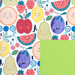 Frutti, die fröhlichen Früchte - Recyclingpapier weiß