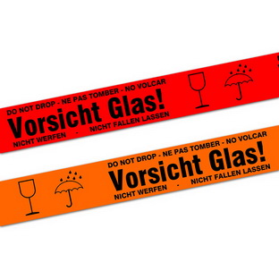 Vorsicht Glas! - 66 m Rollen in der Breite 50 mm