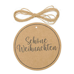 Papieranhänger Ø 100 mm - Schöne Weihnachten