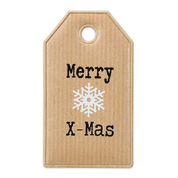 Papieranhänger 80 x 45 mm - Merry X-MAS