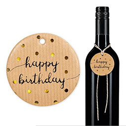Papieranhänger Ø 50 mm - happy birthday