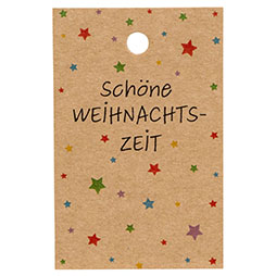 Papieranhänger 85 x 55 mm - Schöne WEIHNACHTSZEIT