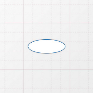 Oval - 40 x 15 mm