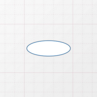 Oval - 45 x 16 mm