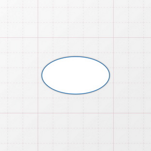 Oval - 45 x 25 mm