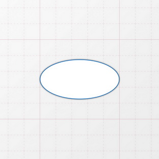Oval - 50 x 25 mm
